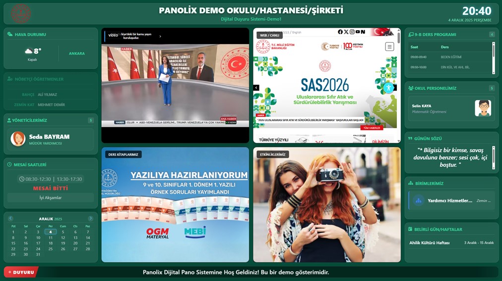 Dijital Pano Önizleme